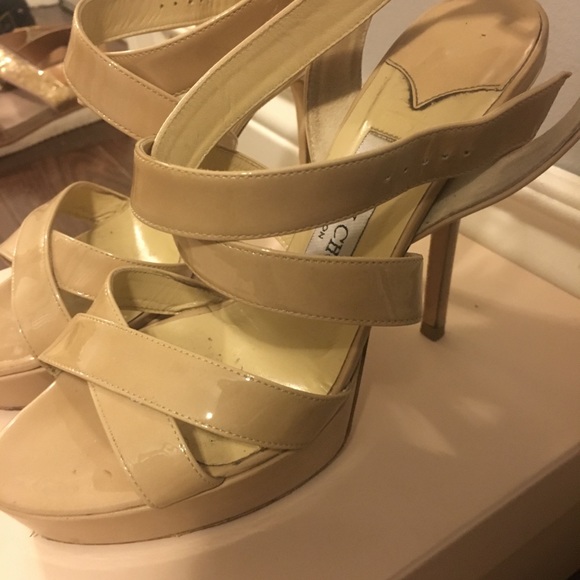 Jimmy Choo - size 6 nude patent leather - Picture 2 of 3